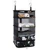 Surblue Hanging 3-Shelf Closet Organizer Pocket Collapsible Washable Oxford Fabric