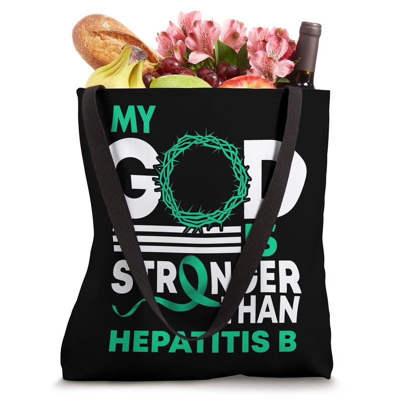 Faith My God Is Stronger Than Hepatitis B Awareness Ribbon