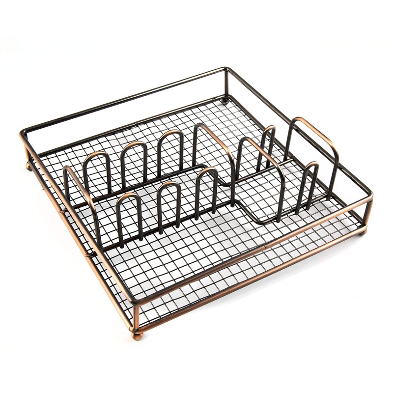 Cambridge Silversmiths Waylen Mirror 40-Piece with Rustic Bronze Buffet Flatware