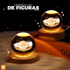 Maíz Lampara Bola Cristal 3d Carrusel Luz Led Noche Nocturna