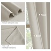 PONY DANCE Cream Short Window Curtains for Kitchen 30 inch