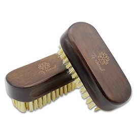 Paquete de 2 cepillos de uñas para limpiar las uñas, cepillos de uñas de madera, cepillo de uñas de colores vintage para limpiar las uñas, cepillo de 
