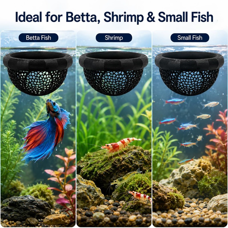 2 PCS Floating Betta Hammock, Shrimp Feeder, Small Fish Feeding