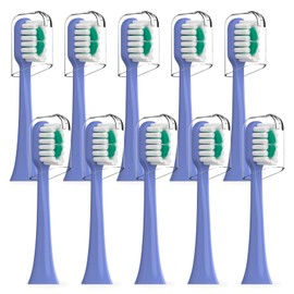 Replacement Brush Heads Compatible with AquaSonic icon Electric Toothbrush, 10 Pack, Lilac