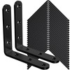 25Pcs Black Angle Brackets, 3”x 3” Heavy Duty Corner Brace,