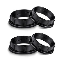 Light Socket Shade Rings,Aluminum Threaded Socket Ring for Medium Base E26 Sockets,Retaining Rings for Glass Lamp Shades Light Fixtures (4-Pack White Color/For Thread Diameter 1-1/2 Inches)