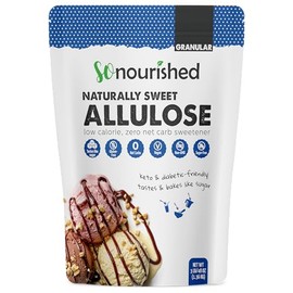 So Nourished Allulose Sweetener Granular - Keto Sugar Substitute - 0 Calorie, 0 Net Carb, Non-GMO (3 lb/48 oz)