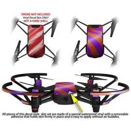 Skin Decal Wrap 2 Pack for DJI Ryze Tello Drone Paint Blend Red Drone NOT Included