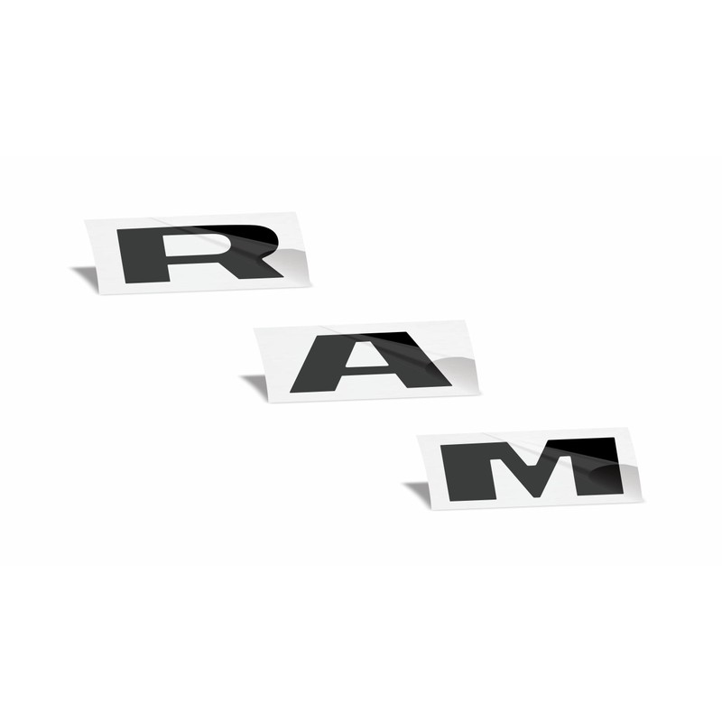 RAM Tailgate Emblem Overlay Decal Stickers 2025 Ram 1500 (Color: