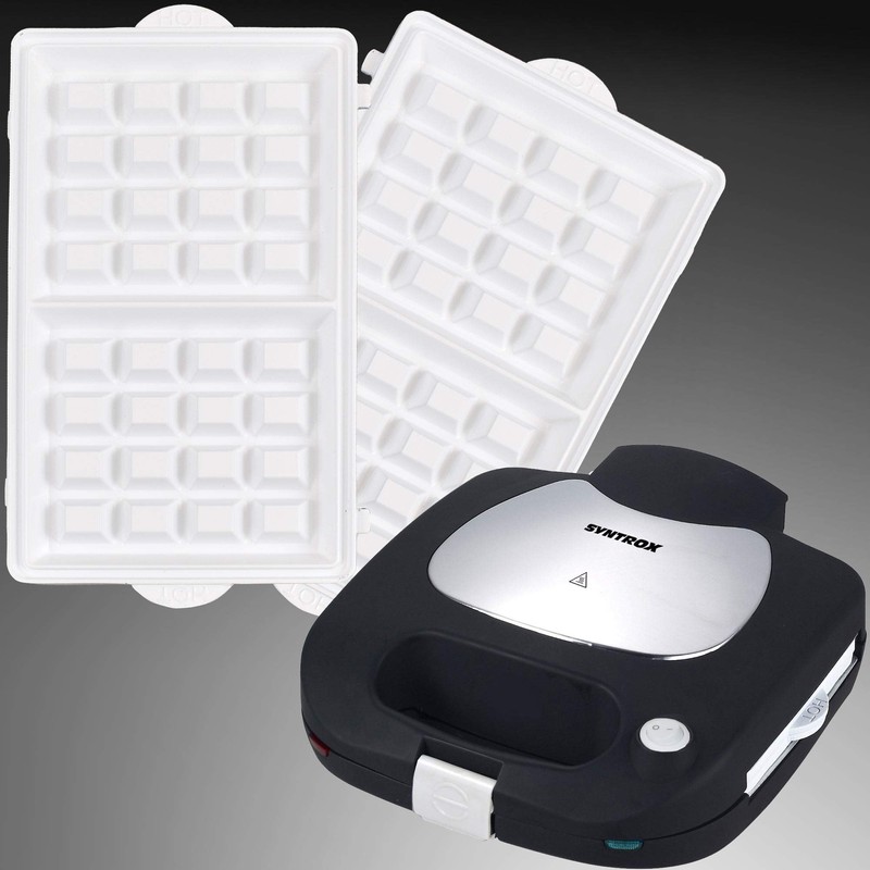 1 Set of Ceramic Waffle Plates Suitable for Syntrox Chef