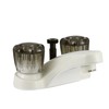 Dura Faucet DF-PL720S-BQ RV Bathroom Faucet with Smoked Acrylic Knobs