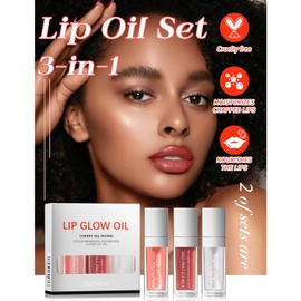 Pure Vie Lip Glow Oil, 6 Pieces Lip Oil Plumping Lip Gloss Lip Tint Lip Oil Set Transparent Lip Gloss, Long-Lasting Lifter Gloss Lips Make Up Cosmetic Glitter Lip Gloss for Girls Women
