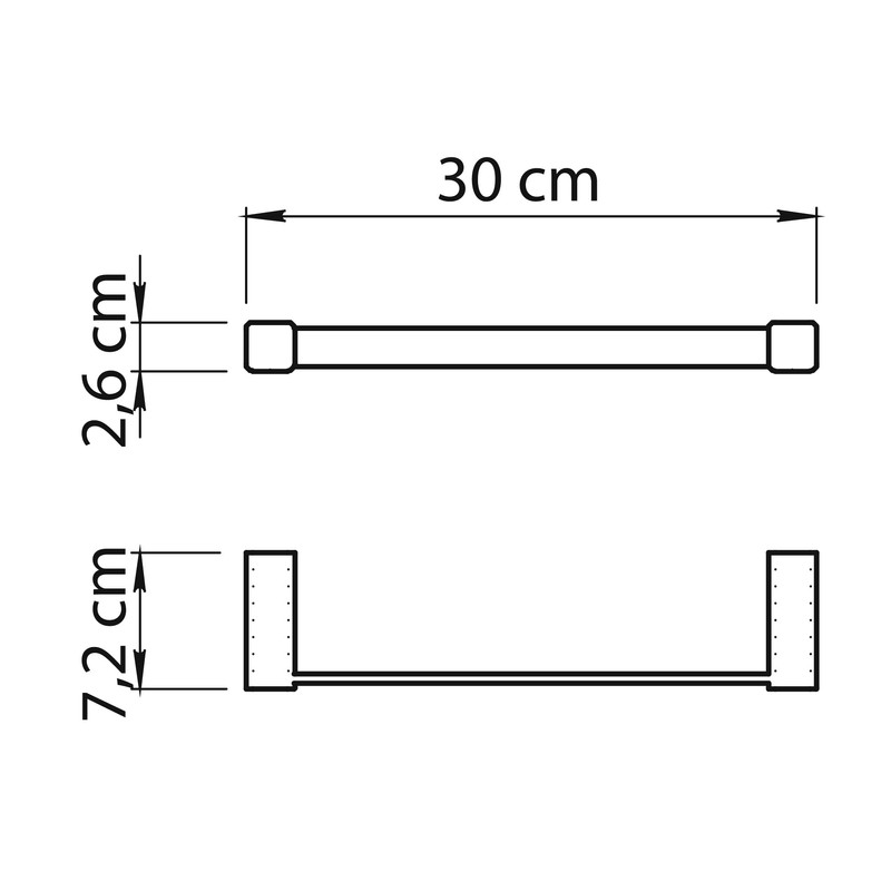 Gedy Spluga 30 cm Towel Rail - Chrome
