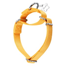 Dazzber Martingale Collars for Dogs, Adjustable, Durable, No Escape Stop, Pull Dog Collar Nylon for Large/Medium/Small Dogs (L (42 cm - 66 cm), Light Yellow)