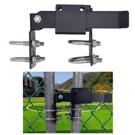 Chain Link Fence Double Gate Latch for 1-3/8" Gate Frame Chain Link Fence Gate Latch Residential Strong Arm Double Gate Latch for Metal Gate,The Minimum Distance Between Two Doors is 2 "