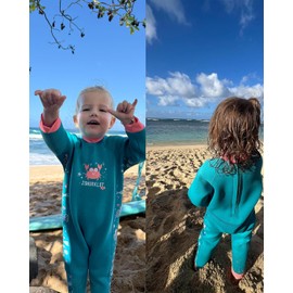 Jsnorklet Baby Swimsuit for Boys, Toddler Wetsuit Infants Warm Neoprene Full Body One Piece Bathing Swimming Suit