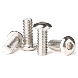 M5 x 12mm Hex Socket Screws 100 Pieces,Stainless Steel, Button Head Cap