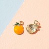 10 Pcs Cartoon Orange Fruit Charms for Jewelry Making, DIY