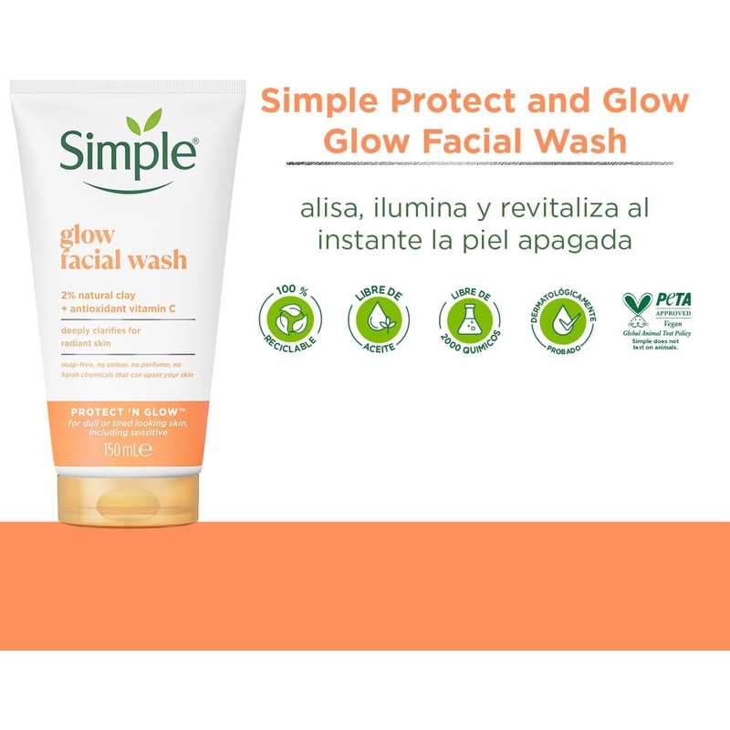 Simple Protect 'N' Glow Express Glow - Esmalte exfoliante para