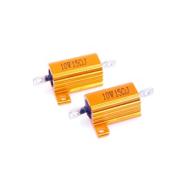 LM YN 10 Watt 15 Ohm 5% Wirewound Resistor Electronic Aluminium Shell Resistor Gold (Pack of 2)