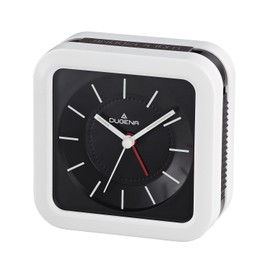 Dugena Quartz Alarm Clock 4460952 Sweeping Seconds with Alarm Clock Repeat Alarm LED Dial Lighting Rising Alarm Alarm 95 x 95 x 45 mm
