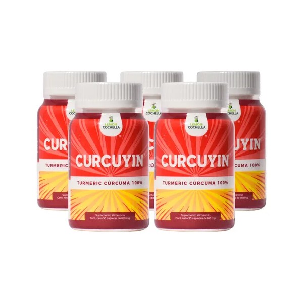 Kit De 5 Curcuyin Tumeric Curcuma Sabor Sin Sabor