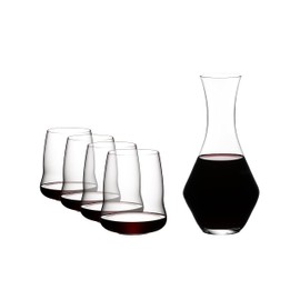 RIEDEL SL Stemless Wings Set 4 Glasses with Decanter