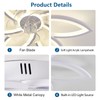 Dalouguan Ceiling Fan with Lights Remote Control, White Flower Ceiling