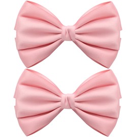 Zolyco Large Big 6 Inch Hair Bows Thick Ribbon Boutique Alligator Clips Hair Accessories for Women Girls Toddlers Kids Teens 2 Pcs(Rose Pink)