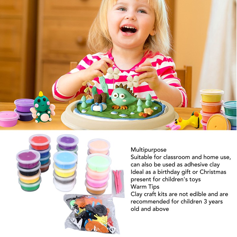 24 Colors Soft Clay Set Innovative Fun DIY Soft Light