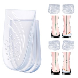 heqxwl 3 Layers Adjustable Heel Wedge Inserts for Supination & Over-Pronation，Corrective Insoles for Foot Alignment, Bow Legs, Knee Pain.