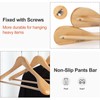 TOPIA HANGER Wide Shoulder Wooden Hangers, Suit Hangers with Non