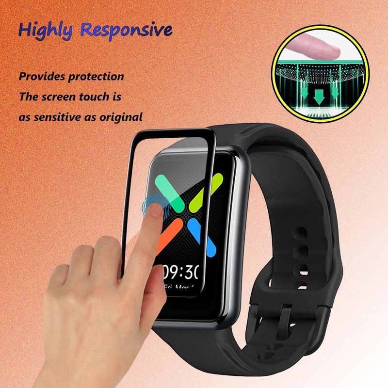 Fyqzio Pack of 4 Screen Protectors Compatible with Oppo Watch