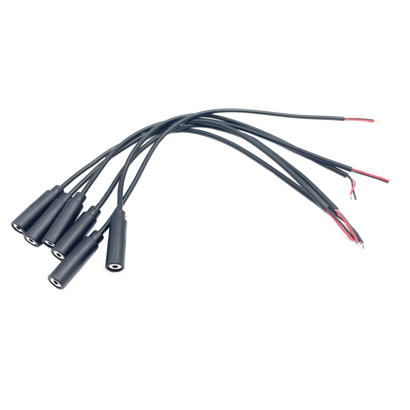 6pcs 2.5mm Female to Bare Cable Open End TS 2