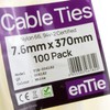 enTie Natural White Cable Ties 7.6 mm x 370 mm