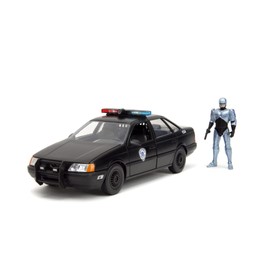Jada Toys Robocop Figure with Model Car 1986 Ford Taurus (20 cm) to Open, Cop Robot & Police Car Made of Metal, OCP Fan Item for Adults and Children from 8 Years
