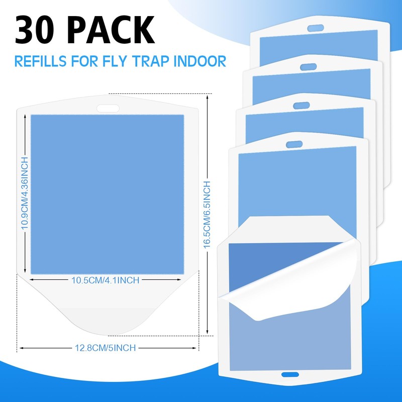 Qualirey 30 Pack Flying Insect Trap Refills Compatible with Osvdo