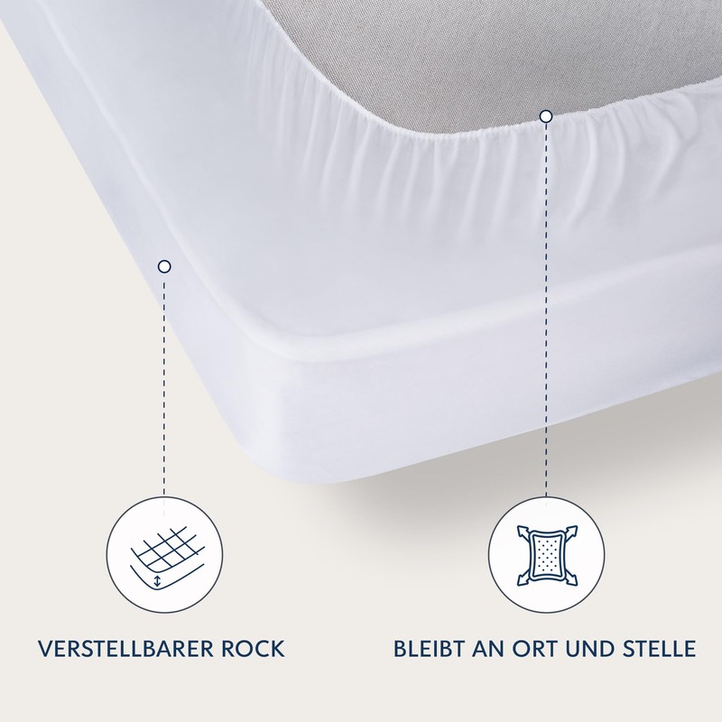 Quilted Mattress Protector 120 x 200 cm - Mattress Topper