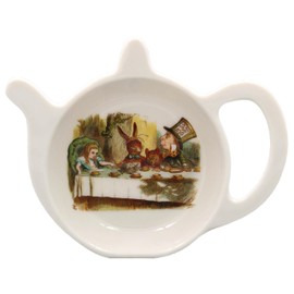 Alice's Adventures in Wonderland - Tea Party Design Melamine Tea Bag Coaster Tidy