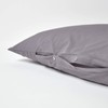 HOMESCAPES Dark Grey Pure Egyptian Cotton V-Shape Pillowcase 200 TC