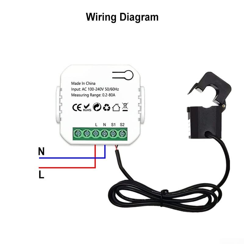 Home Energy Monitor Tuya for Smart Life ZigBee Energy Meter