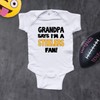NanyCrafts Baby's My Grandpa says I'm a Steelers Fan Bodysuit