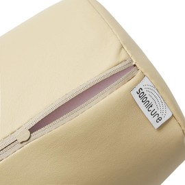 Saloniture Full Round Massage Table Bolster Pillow Pad - 26 x 6 Inch - Cream