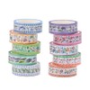 Zellykool Washi Tape Set 10 Rolls, Embroidery Patterns Decorative Paper
