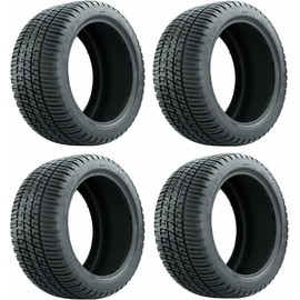 GTW Fusion 17 inch Golf Cart Street Tire | 205/30-12 | Street/Course Tire | 4-Ply Construction | Universal Fitment with 12 inch Wheels | Set of 4
