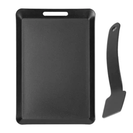 Multifunctional Grill Pan Rectangular Portable Household Stove Accessories for Camping Barbecue 18.9 X 12.9 X 0.7cm 2PCS