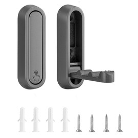 2PCS Folding Wall Hooks, Foldable Coat Hooks, Heavy Duty Wall Mounted Metal Hooks for Hanging Coats, Scarves, Hats, Bags, Towels, Bathrobes, Keys, Space-Saving Hangers for Clothes (Gray, 2PC)