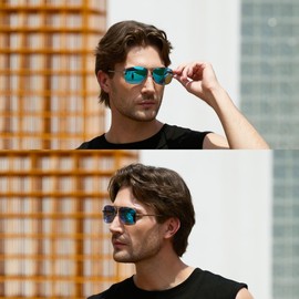 URUMQI Polarized Aviator Sunglasses for Men Women,UV400 Protection Lens, Ultra Lightweight Pilot Sun Glasses for Driving Golf