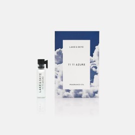 Lake & Skye 11 11 Azure Fragrance Oil 0.06 fl oz (2ml), Mini Perfume, Unisex Fragrance, Sheer & Aquatic Scent, Floral and Musk Notes, with Essential Oils, Long-Lasting Fragrance, Travel-Friendly