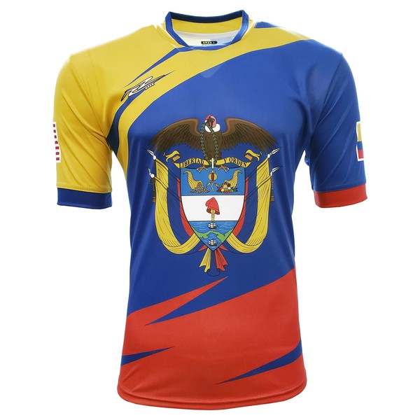 Arza Sports Colombia and USA Men Fan Jersey Color Yellow (Medium)